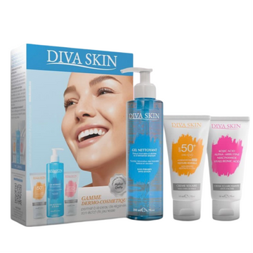 DIVA SKIN PACK (Crème Anti-Taches 50 ml + Gel Nettoyant 200 ml + Écran Invisible)