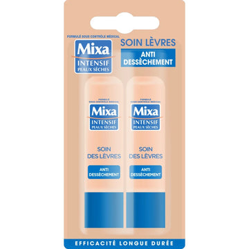 Mixa INTENSIF Soin pour Lèvres Anti-dessèchement 2×4.7ml