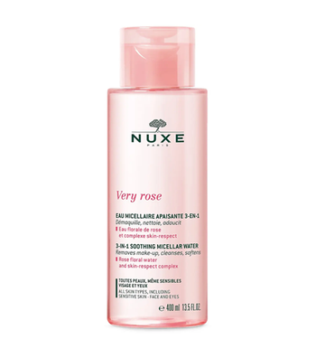 NUXE Eau Micellaire Apaisante 3-en-1, Very Rose 400 ml