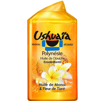 Ushuaïa Polynésie Huile de Douche Ensoleillante à l'Huile de Monoï & Fleur de Tiaré 250 ml