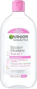 GARNIER Solution Micellaire Peaux Sensibles démaquillant yeux et visage sans rinçage 400ml