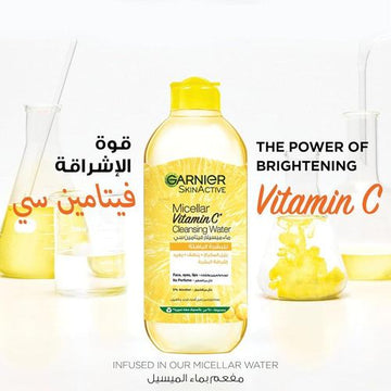 Garnier eau micellaire nettoyante démaquillante vitamine c 400ml