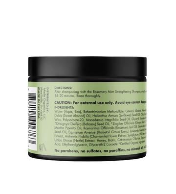 MIELLE Masque capillaire fortifiant au romarin et à la menthe 340G
