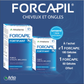 Forcapil Cheveux Et Ongles 180 Gelules = 60 Gelules OFFERT